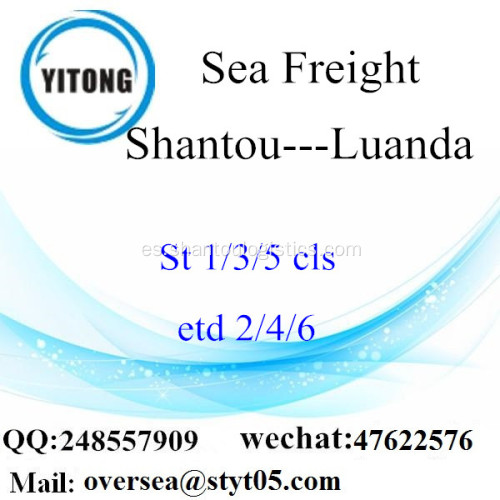 Consolidación de LCL de Shantou Port a Luanda